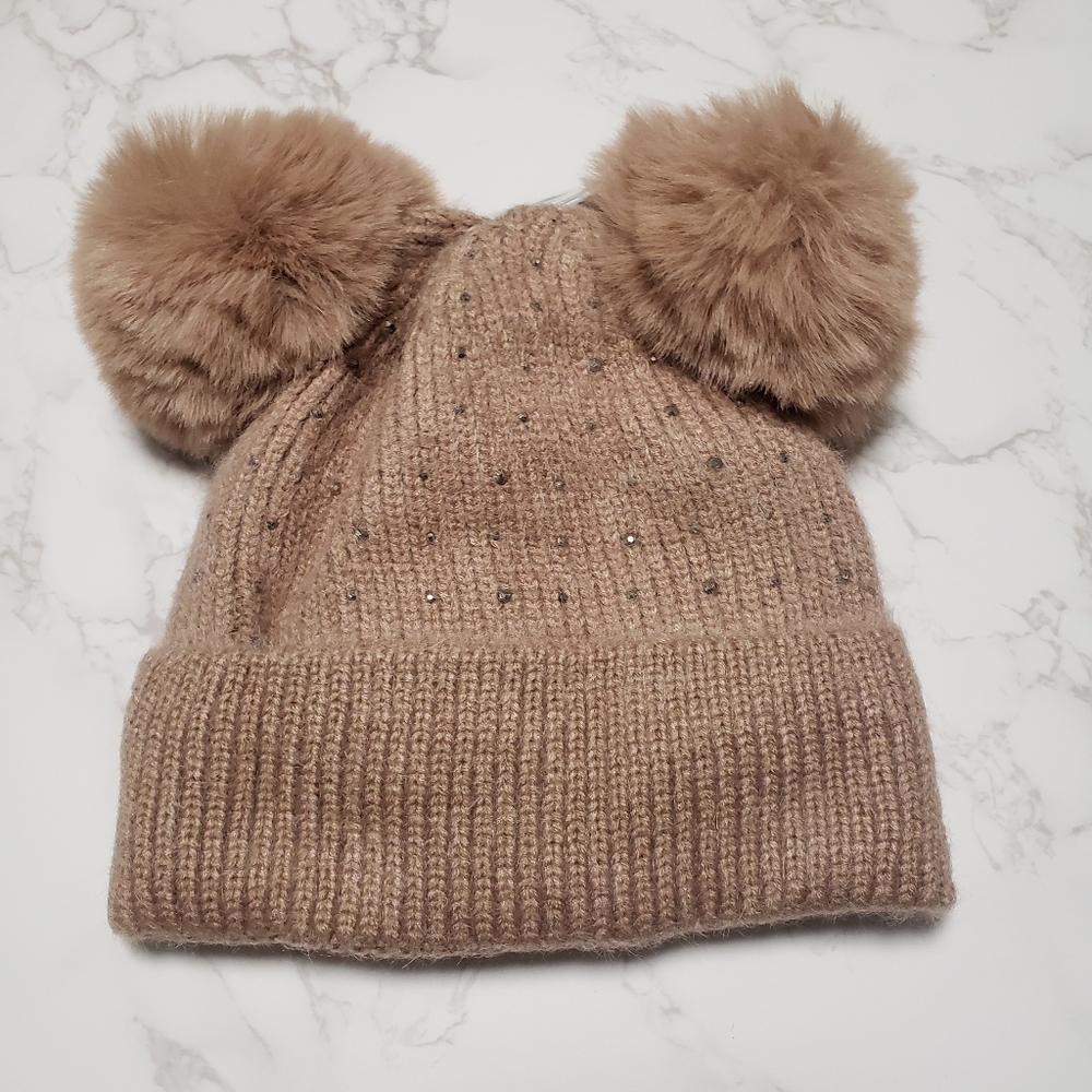 Kids fleece linned khaki winter hat. - Picture 7 of 8